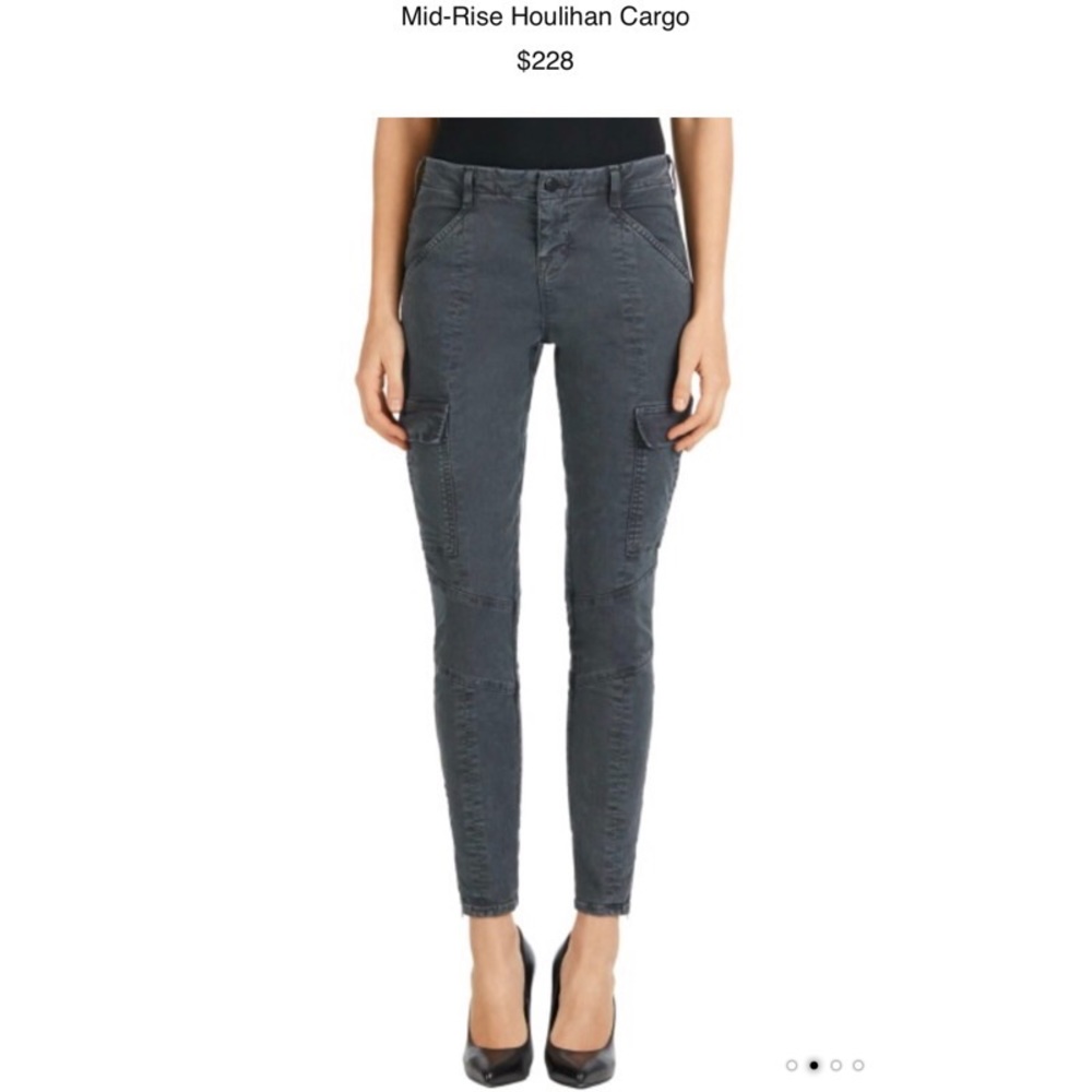 JBRAND Size 25 Washed Black Houlihan Cargo Pants